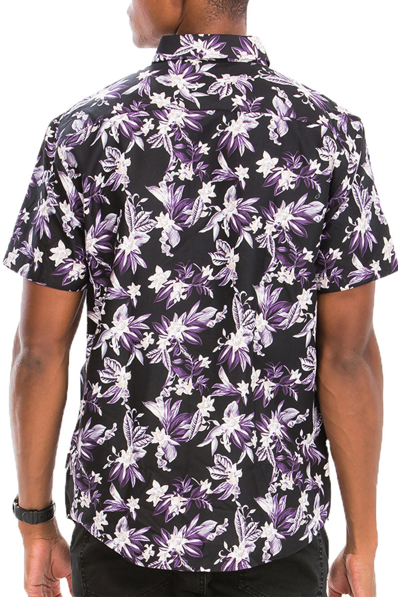 WEIV - Digital Print Hawaiian Short Sleeve Shirt -