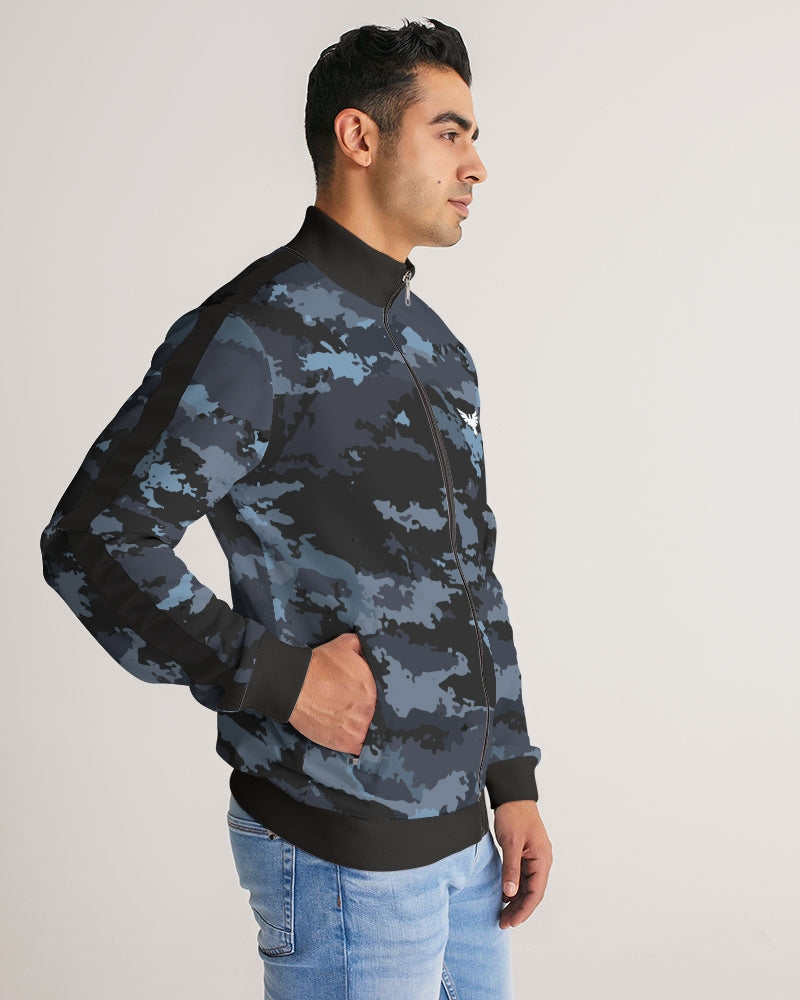 FYC - Men's Coast Camo Track Jacket W/Striped-Sleeve