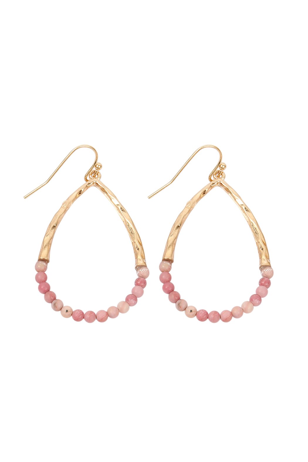 Riah Fashion - Semi Precious Pear Shape Earrings - 9 COLORS -