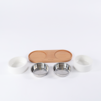 Thumbnail for Instachew -  Puresteel Double Pet Bowl, Food Bowl for Cats, Dogs -