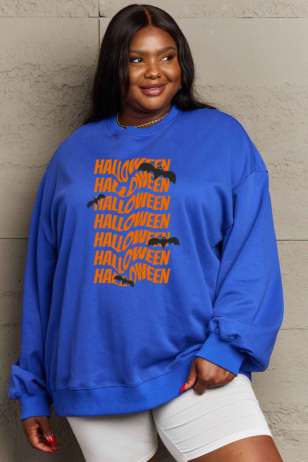 Simply Love Full Size HALLOWEEN Graphic Sweatshirt - SIZES S THRU 3XL - T - 6 COLORS -