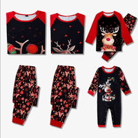 Thumbnail for MEN Reindeer Graphic Top and Printed Pants Set - T -