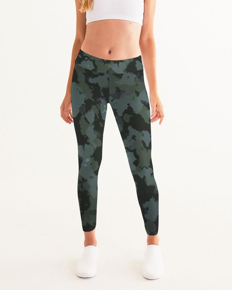 FYC - Women's Active Comfort Black Camo Sport Yoga leggings - 1 COLOR -