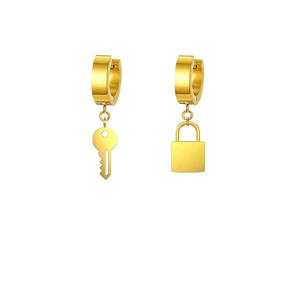 Mister - Lock & Key Earrings - 3 COLORS -