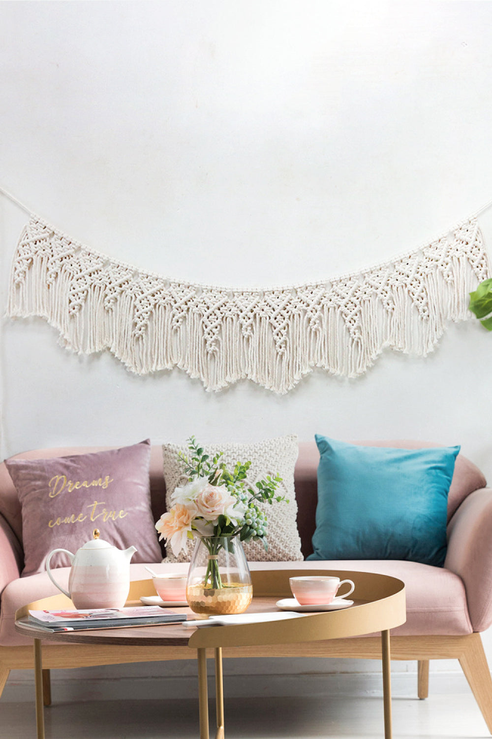 Macrame Fringe Wall Hanging Decor - 47.2" X 9.8" - T - 1 COLOR -