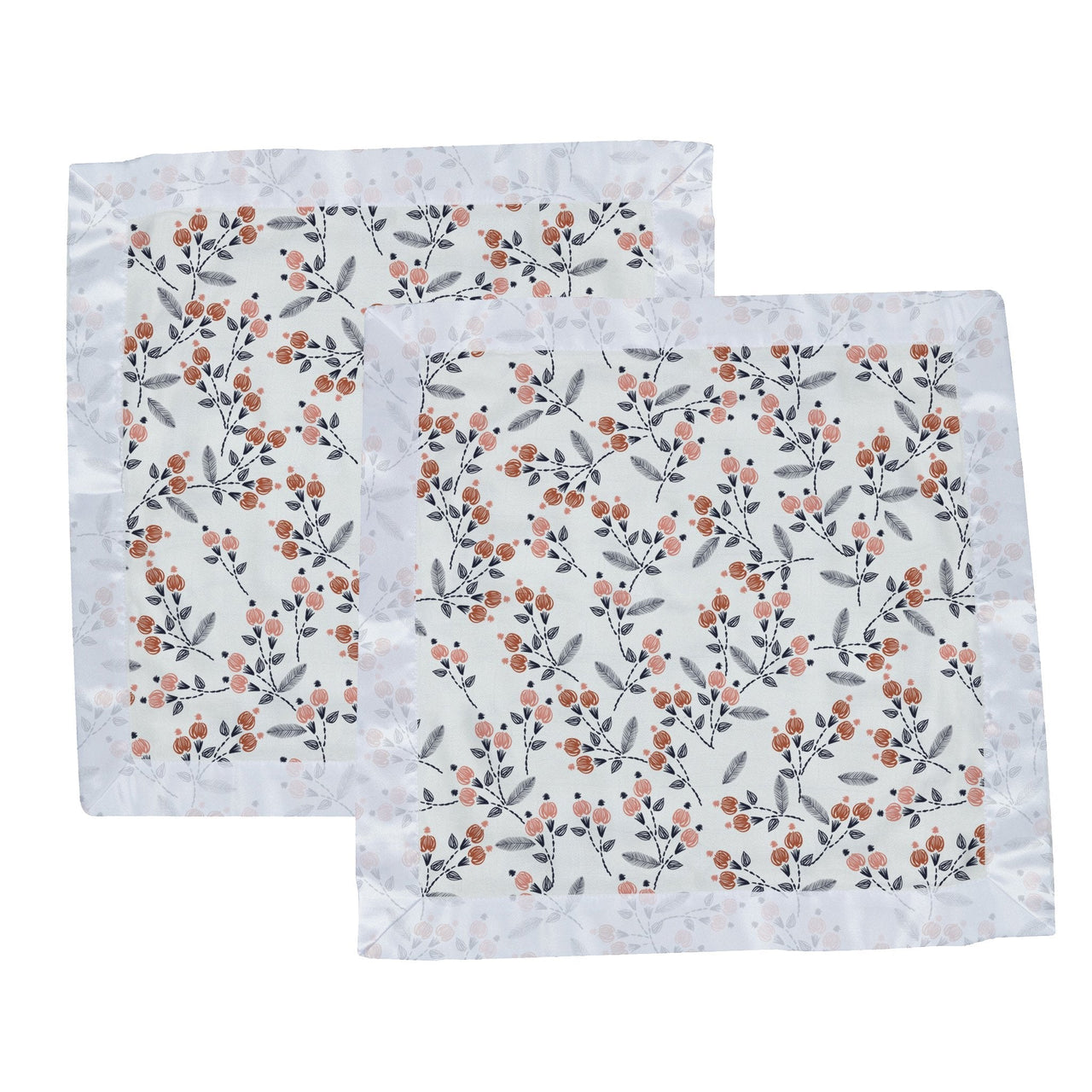 Newcastle - Dahlia Floral Bamboo Muslin Security Baby Blankie -