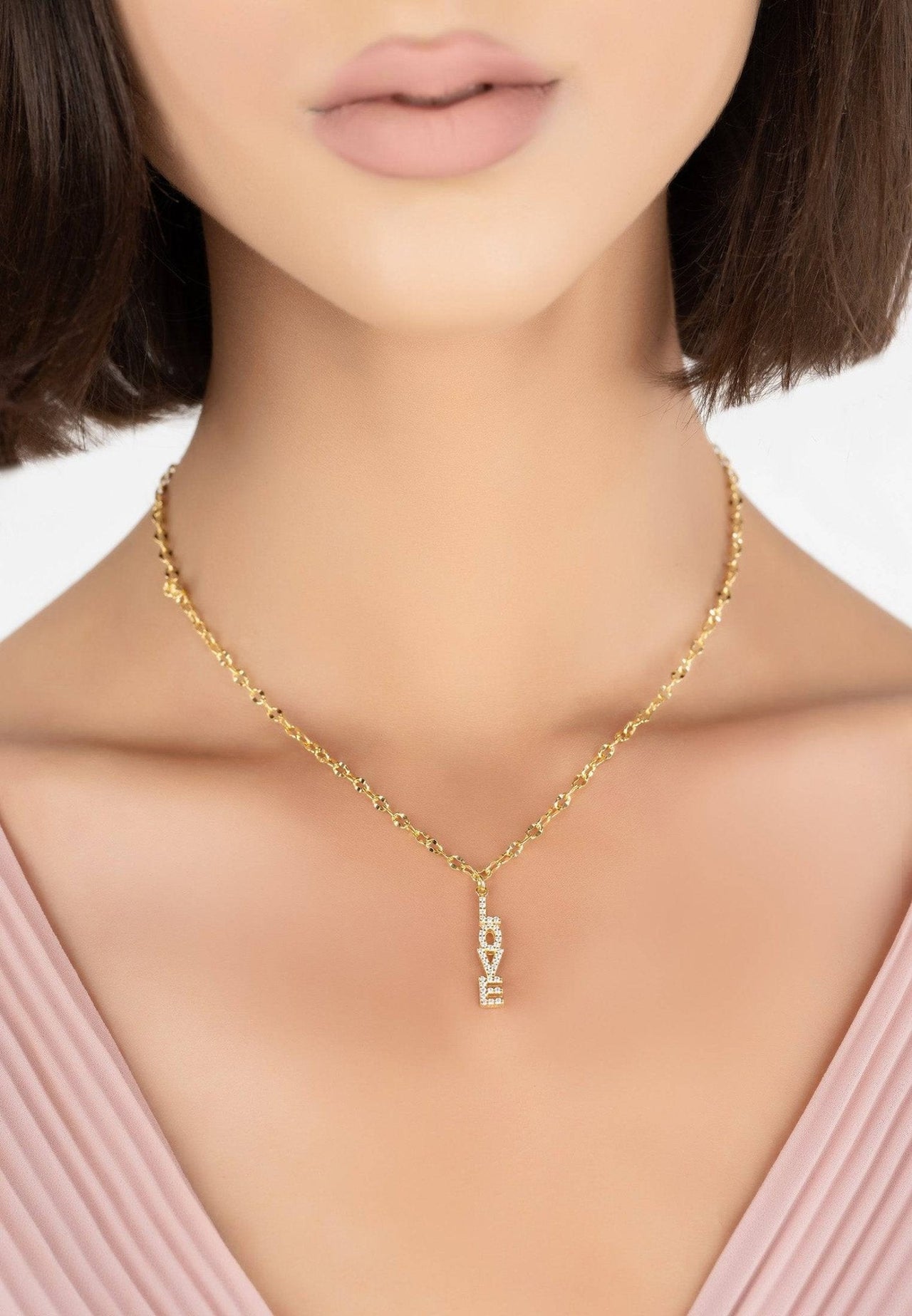 LATELITA - Love Pendant Necklace Gold -