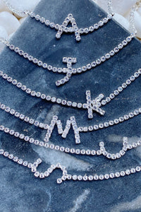 Thumbnail for Sparkly Initial Anklet - 15 LETTERS -