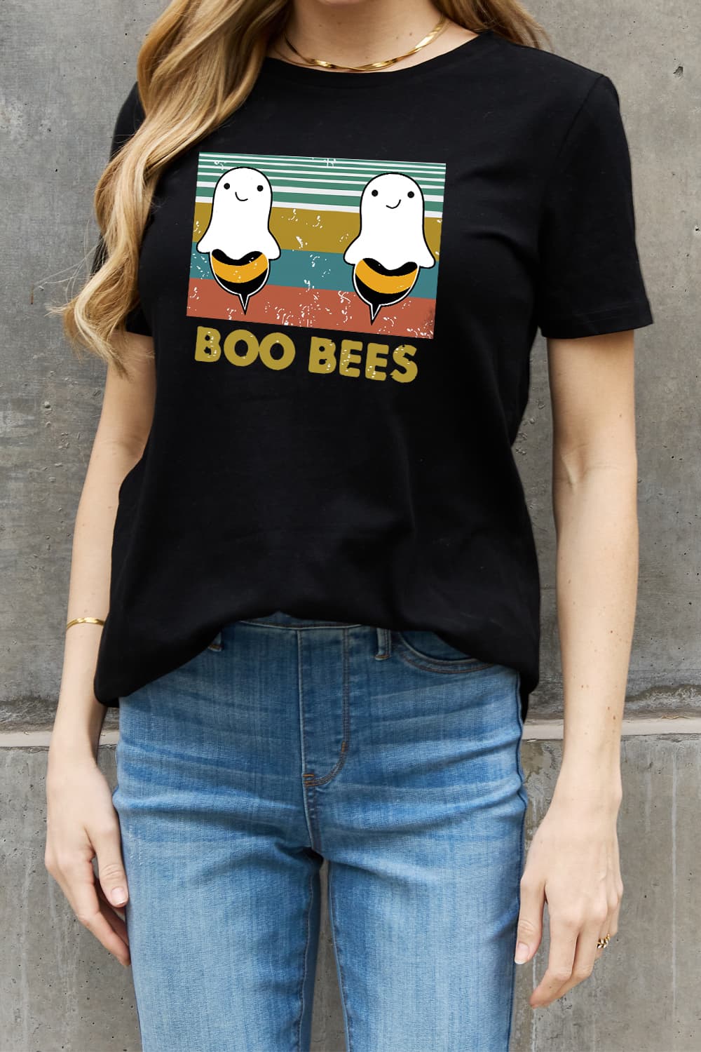 Simply Love - "BOO BEES" - Graphic Cotton Tee - T - 3 COLORS -