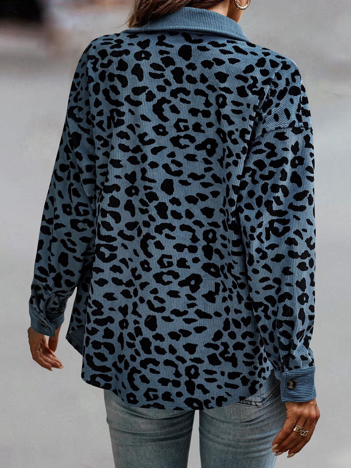 Full Size Leopard Buttoned Jacket - T - 5 COLORS -