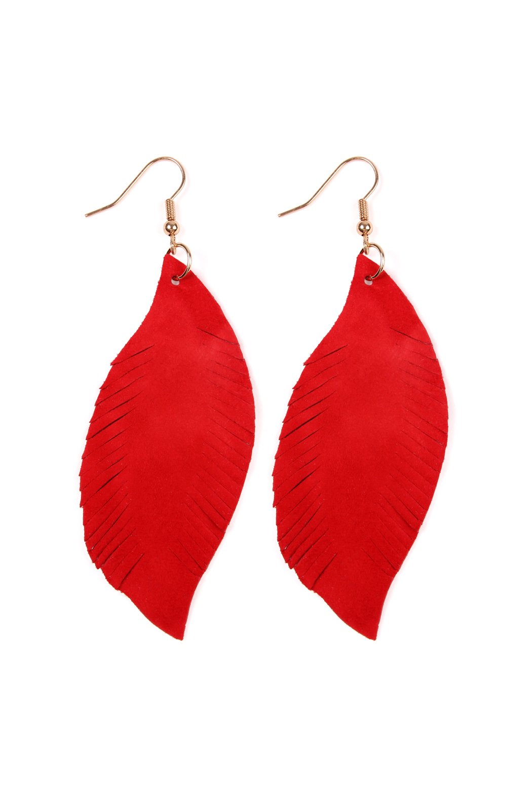 Fringe Suede Leather Earrings - 13 COLORS -