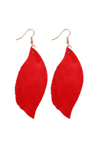 Thumbnail for Fringe Suede Leather Earrings - 13 COLORS -