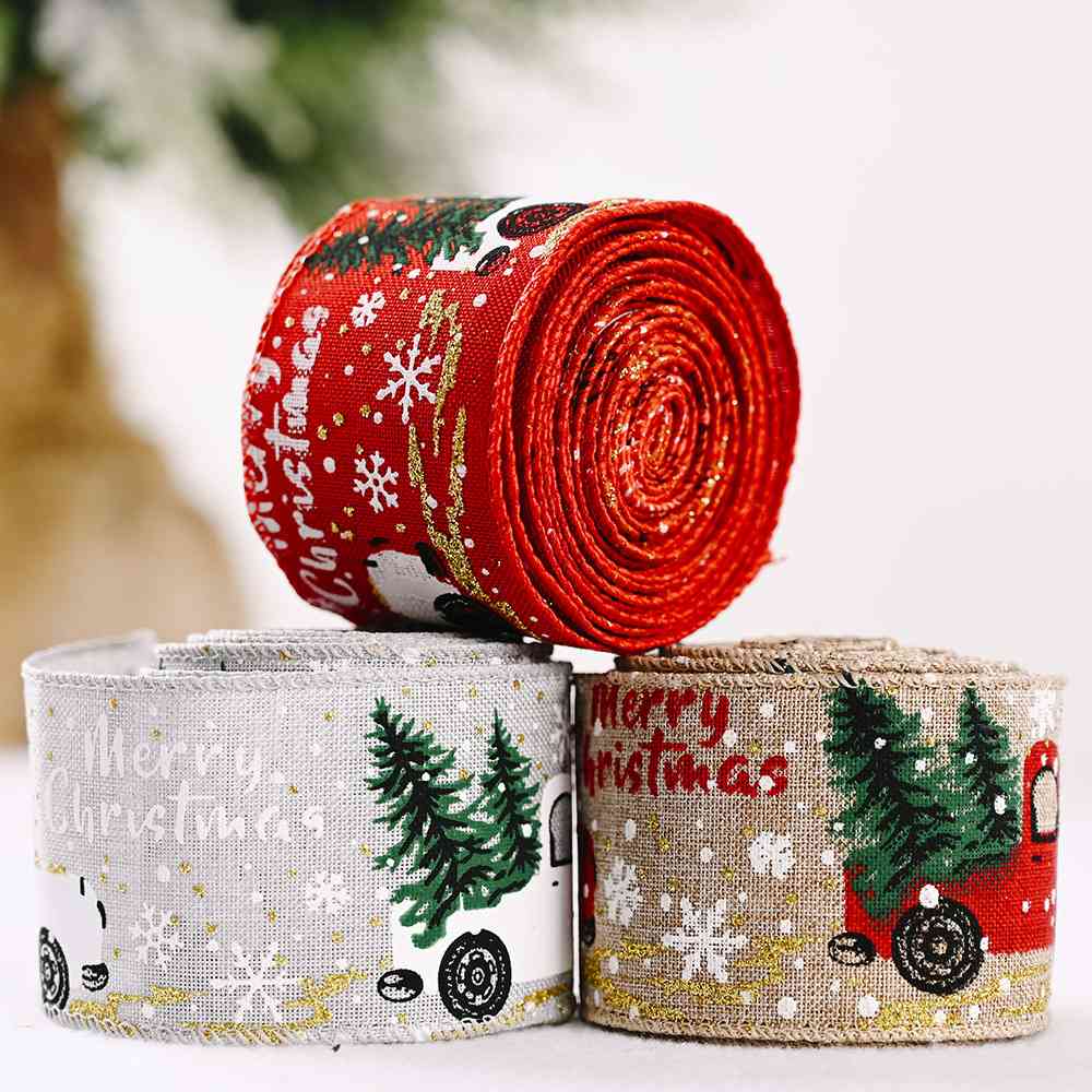 Car & Christmas Tree Ribbon - [5-10 DAY DELIVERY] - T - 3 COLORS -