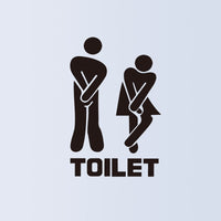 Thumbnail for Creative Funny Restroom Wall/Door Sticker  - Unisex - Vinyl Home Decor Decal -  Waterproof - [16-22 DAY DELIVERY] - 1 SIZE -