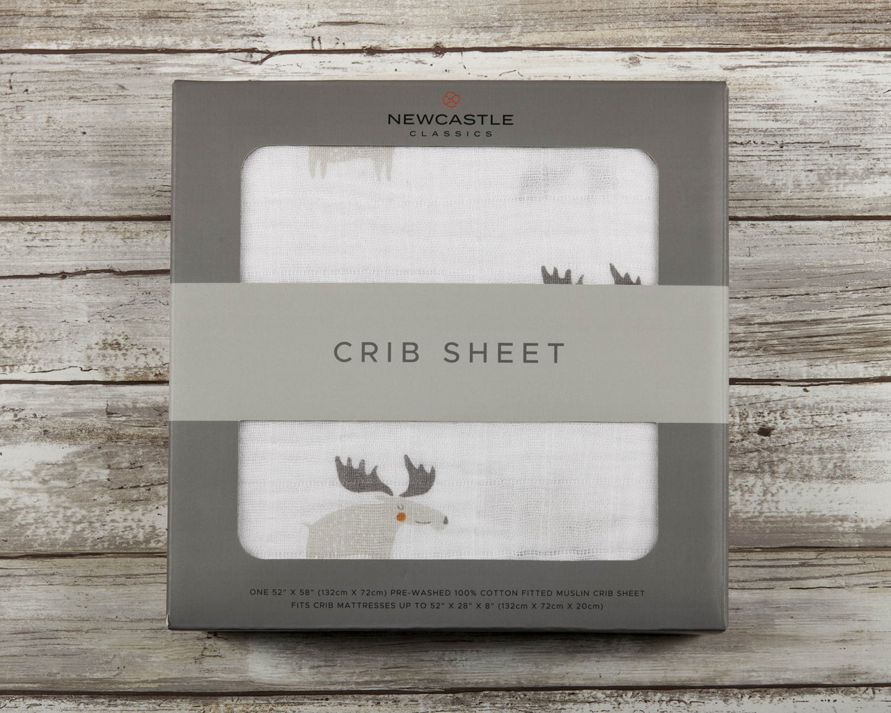 Newcastle - Mister Moose Cotton Muslin Crib Sheet -