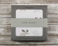 Thumbnail for Newcastle - Mister Moose Cotton Muslin Crib Sheet -