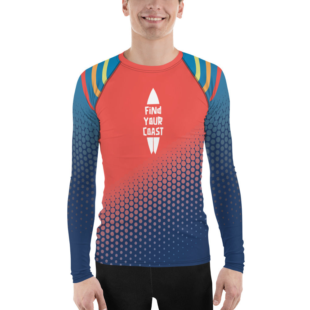 FYC - Men's FYC Surfer's Paradise Performance UPF Long Sleeve Rash Guard (Limited Time Offer) - 1 COLOR -