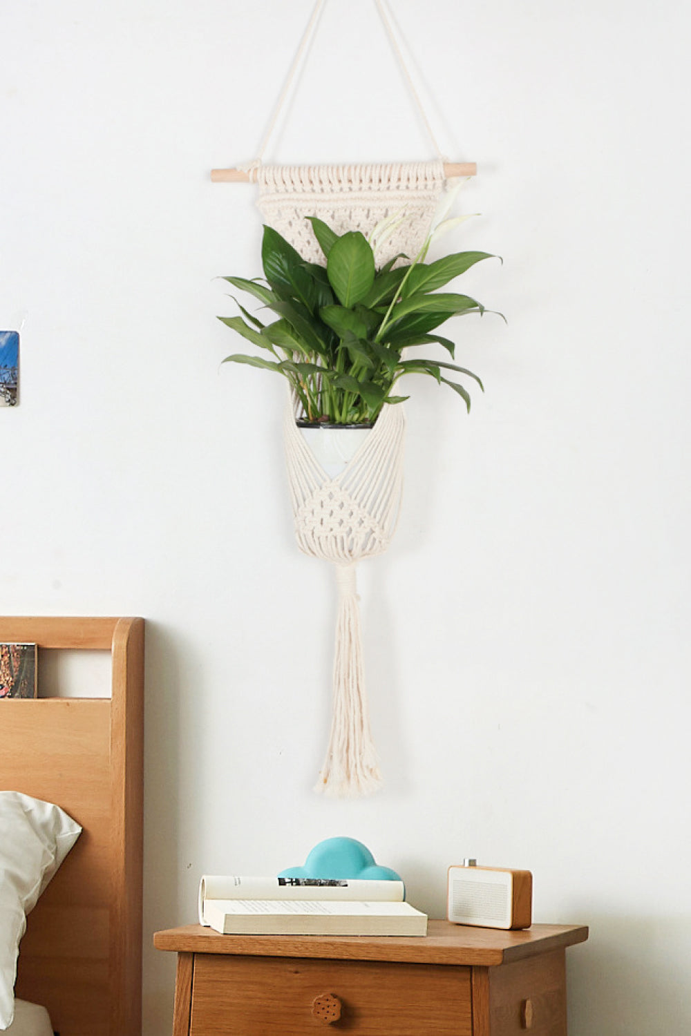 Macrame Basket Wall Hanging - 27.5" X 11.8" - T - 1 COLOR -