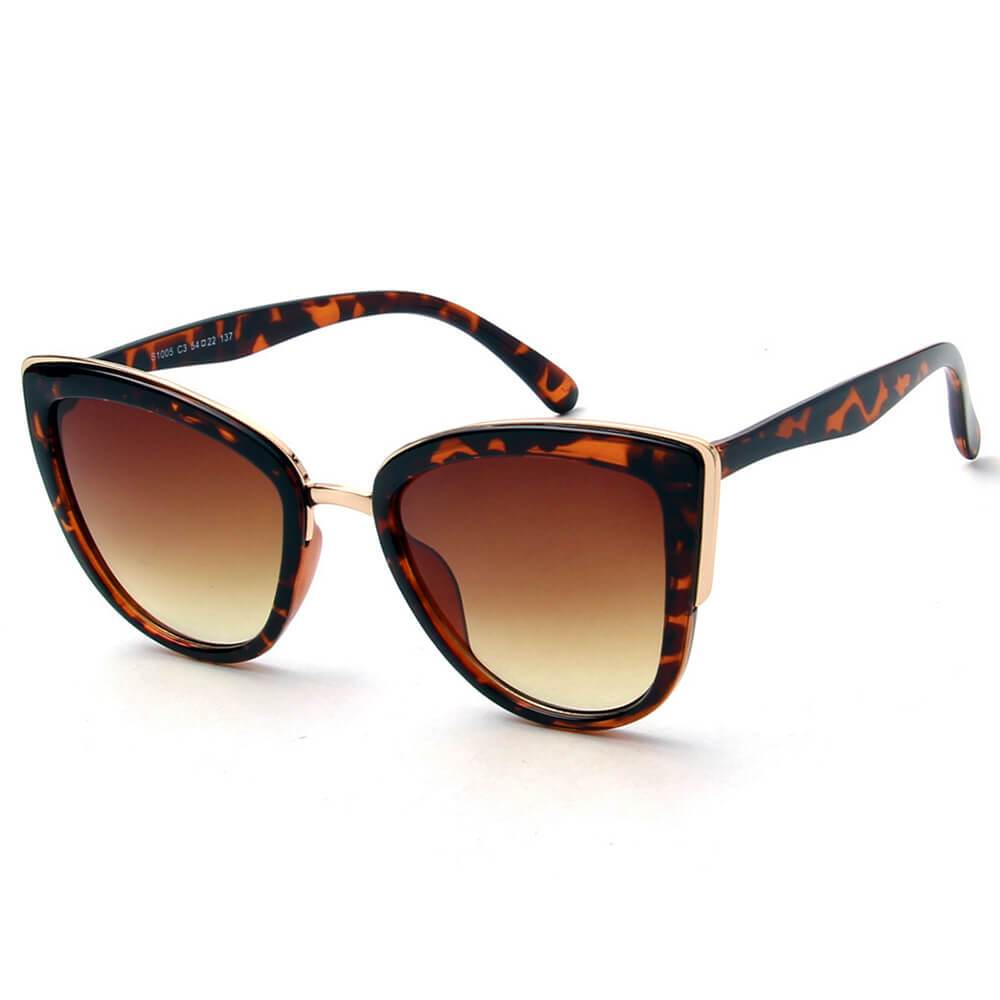 Chester | S1005 - Women's Vintage Retro Oversized Cat Eye Sunglasses - 4 COLORS -