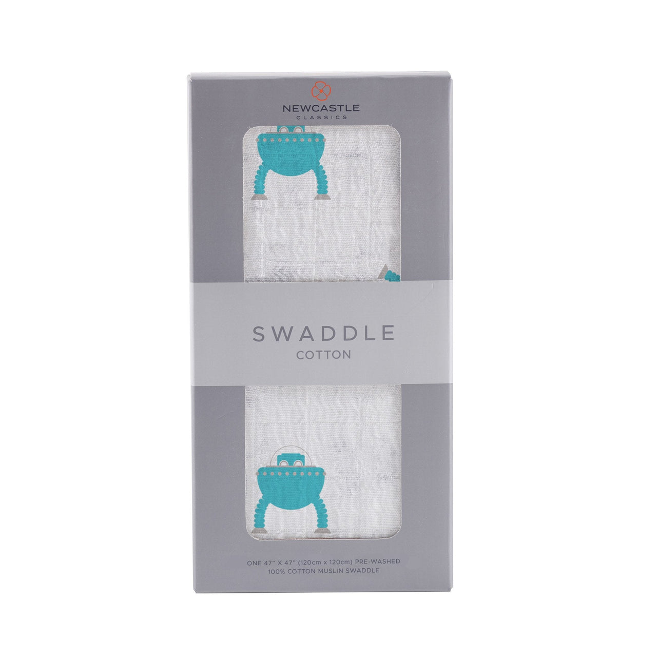 Newcastle - Space Robot Cotton Muslin Swaddle -