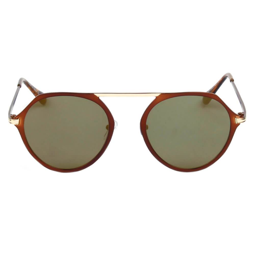 Dresden | A19 - Modern Flat Top Slender Round Sunglasses - 5 COLORS -