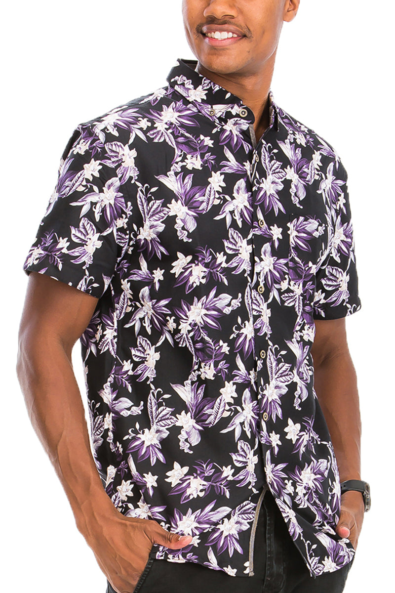 WEIV - Digital Print Hawaiian Short Sleeve Shirt -