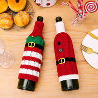 Thumbnail for 2-Piece Cable-Knit Wine Bottle Covers - 10.6