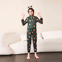 Thumbnail for KIDS Printed Hooded Long Sleeve Jumpsuit - T -