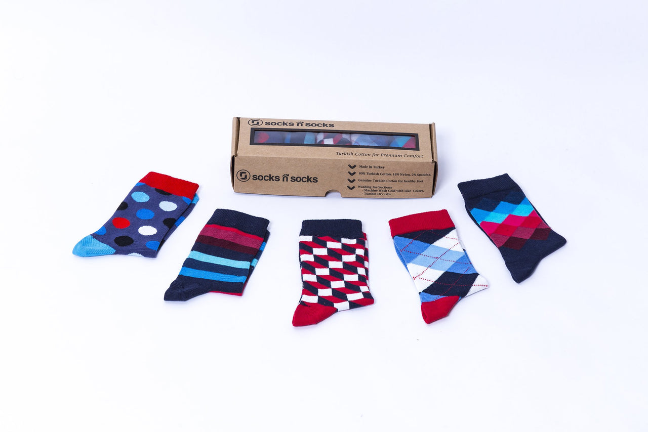 Kids Traditional Mix Set Socks - 5 PACK -