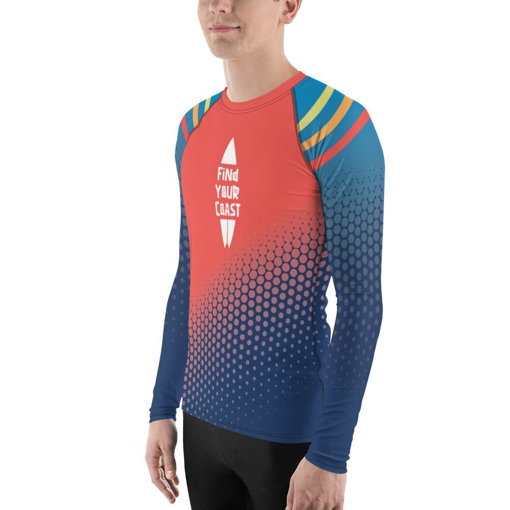 FYC - Men's FYC Surfer's Paradise Performance UPF Long Sleeve Rash Guard (Limited Time Offer) - 1 COLOR -