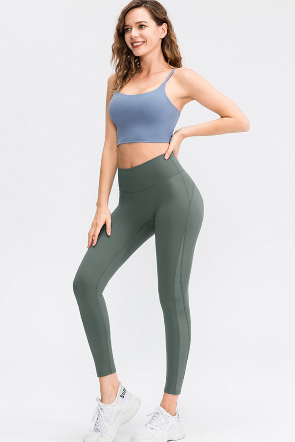 Wide Waistband Slim Fit Long Sports Leggings - T - 5 COLORS -