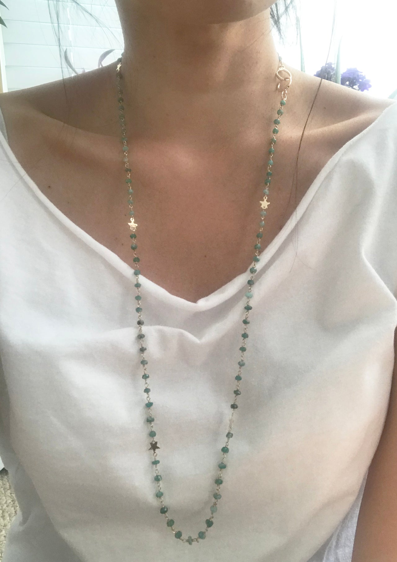 Gena Myint - Amazonite Star Convertible Mask Necklace -