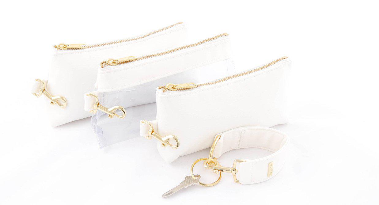 Keyper - Frost White Vegan Leather 4 PC WRISTLET SET -