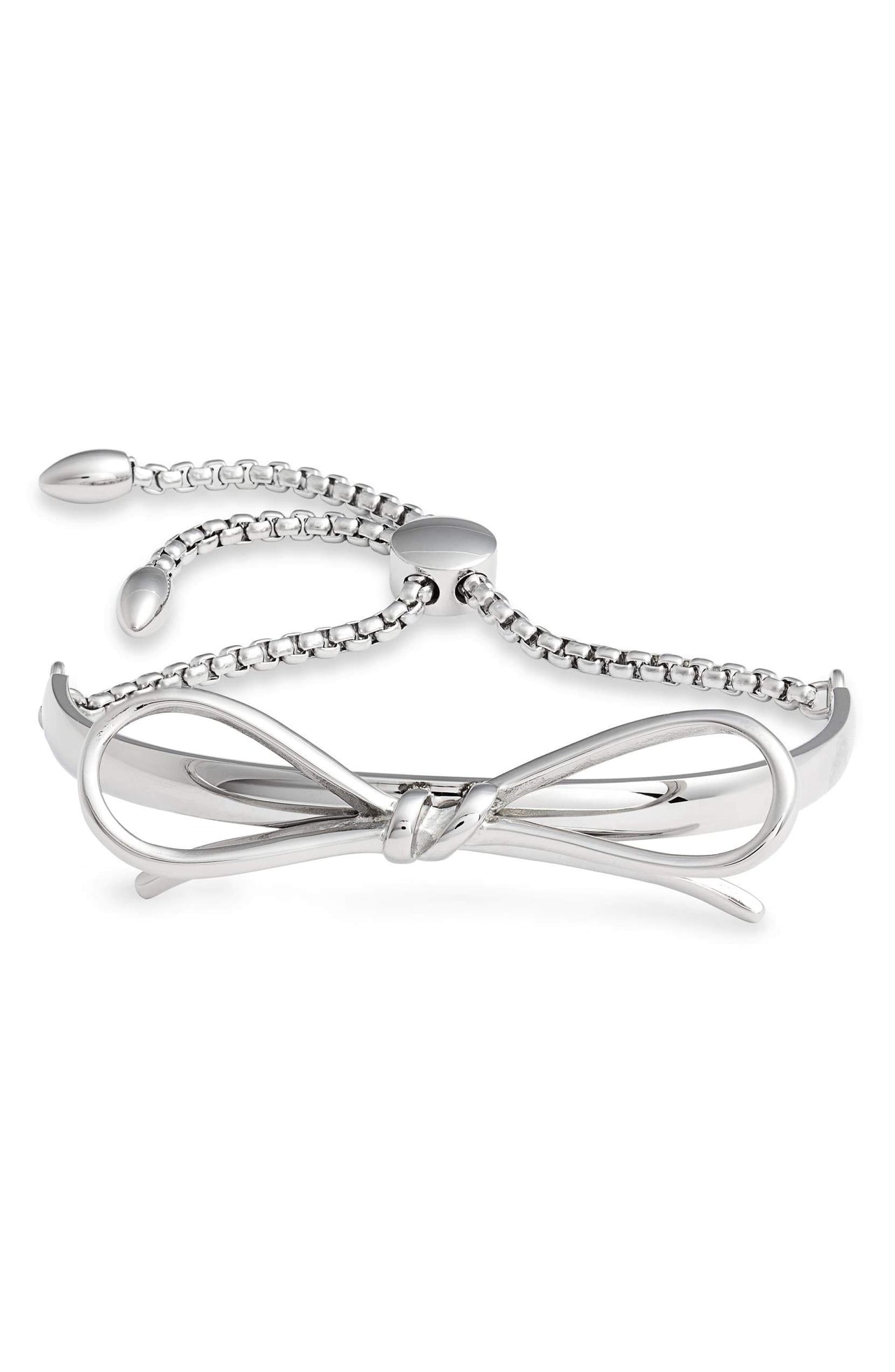 Knotty - Bow Adjustable Cuff Bracelet - 2 FINISHES -