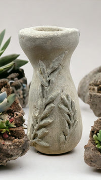 Thumbnail for Sunsum - Cement Vase, Leafy Branches, Lightweight Concrete, Aircrete - 1 COLOR -