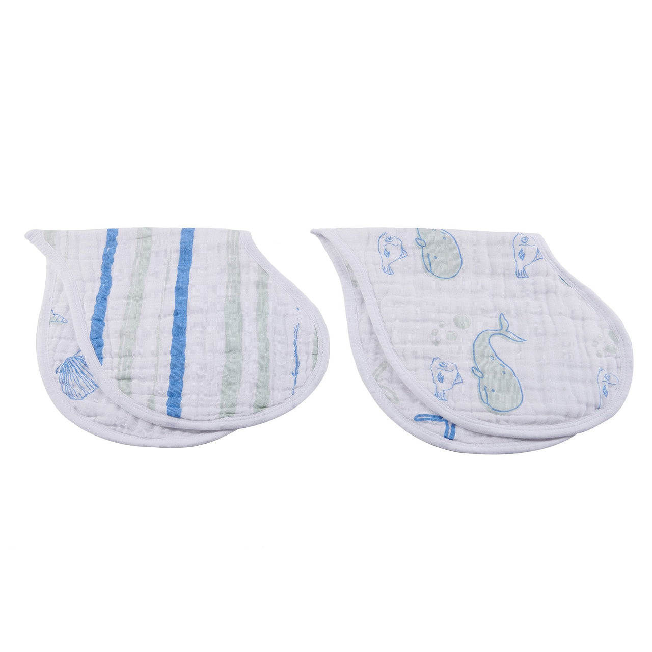 Newcastle - Ocean Cotton Heart Bib 2PK -