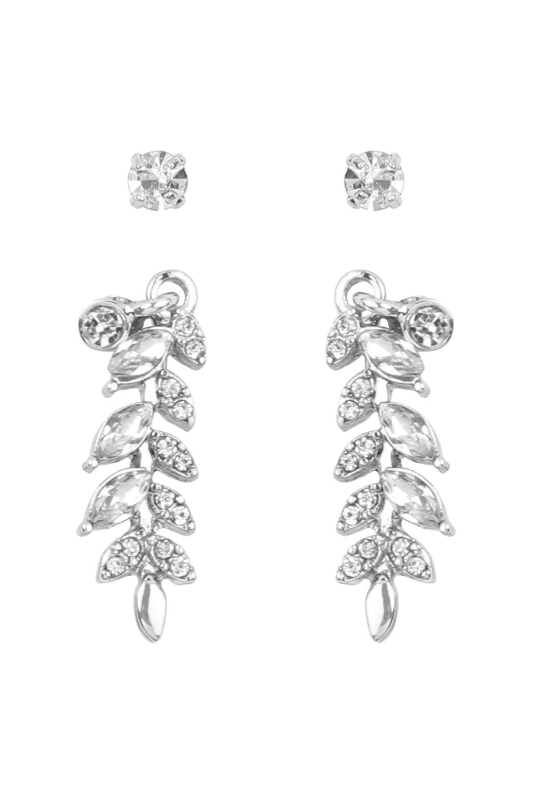 Riah Fashion - Crawler Dangle Branch Earrings - 2 finishes -