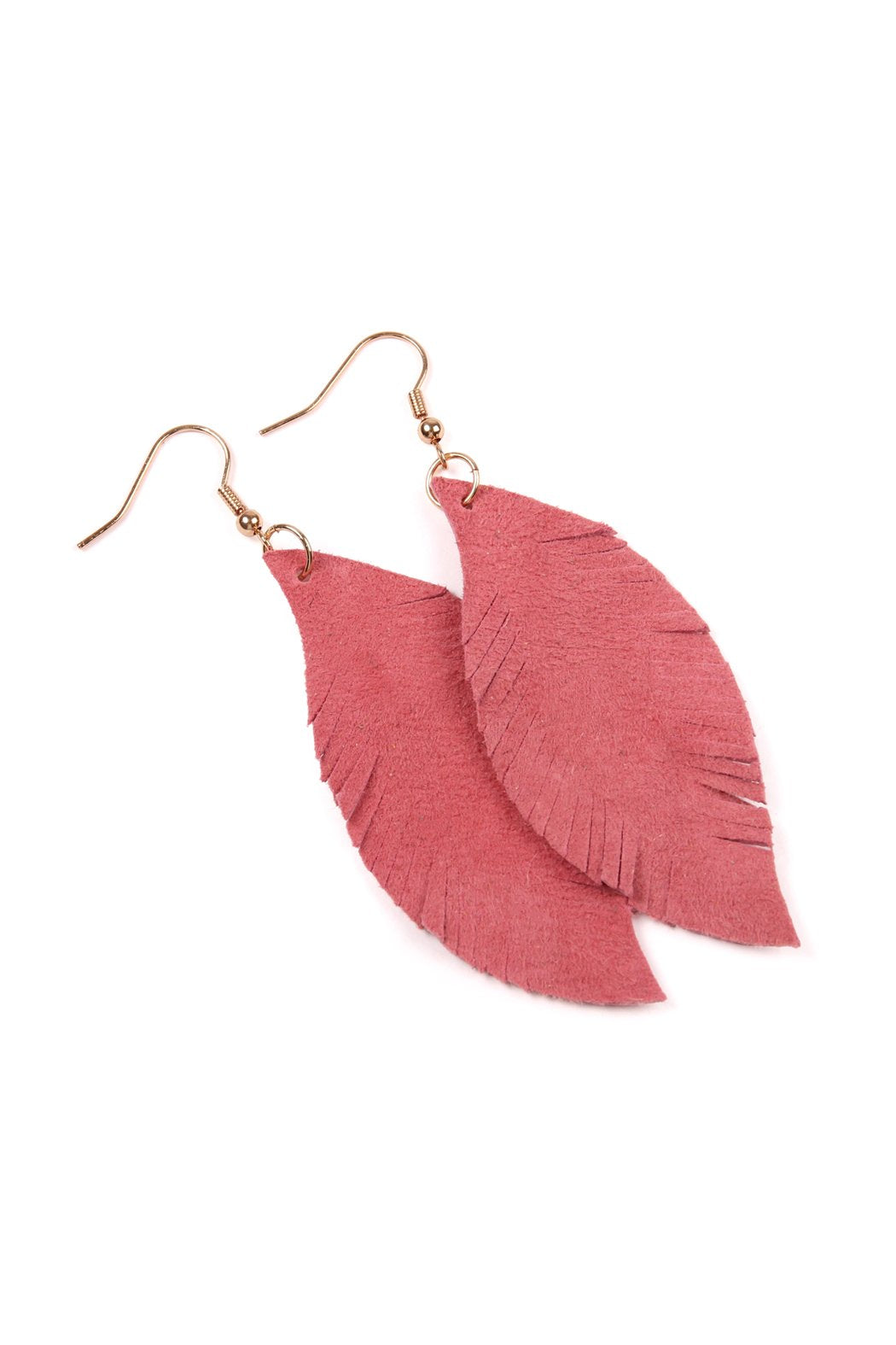 Fringe Suede Leather Earrings - 13 COLORS -