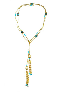 Thumbnail for Gena Myint - Turquoise Lariat Necklace -