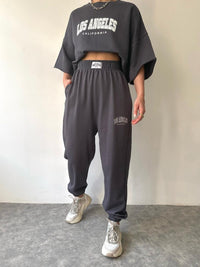 Thumbnail for LOS ANGELES CALIFORNIA Graphic Sweatshirt and Sweatpants Set - 2 PCS. - T - 5 COLORS -