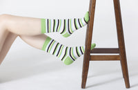 Thumbnail for Women's Mint Stripe Socks - 1 COLOR -