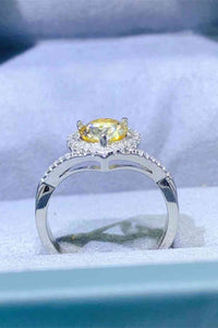 Thumbnail for Adored 1 Carat Moissanite 925 Sterling Silver Heart Ring