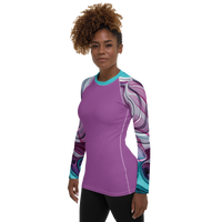 Thumbnail for FYC - Women's Water Colors Performance Rash Guard UPF 40+ - 1 COLOR -