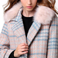 Thumbnail for Luxury & Me - Double Breasted Coat - Plaid - 1 COLOR -