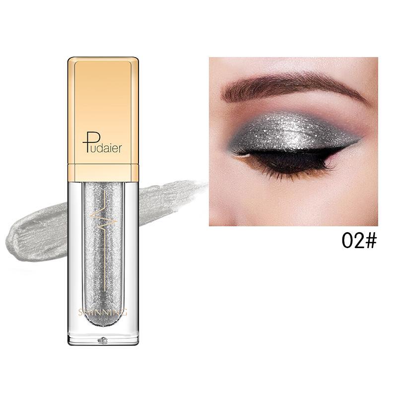 Pudaier Glitter & Glow Liquid Eyeshadow - Color # 02 Silver - 1 COLOR -