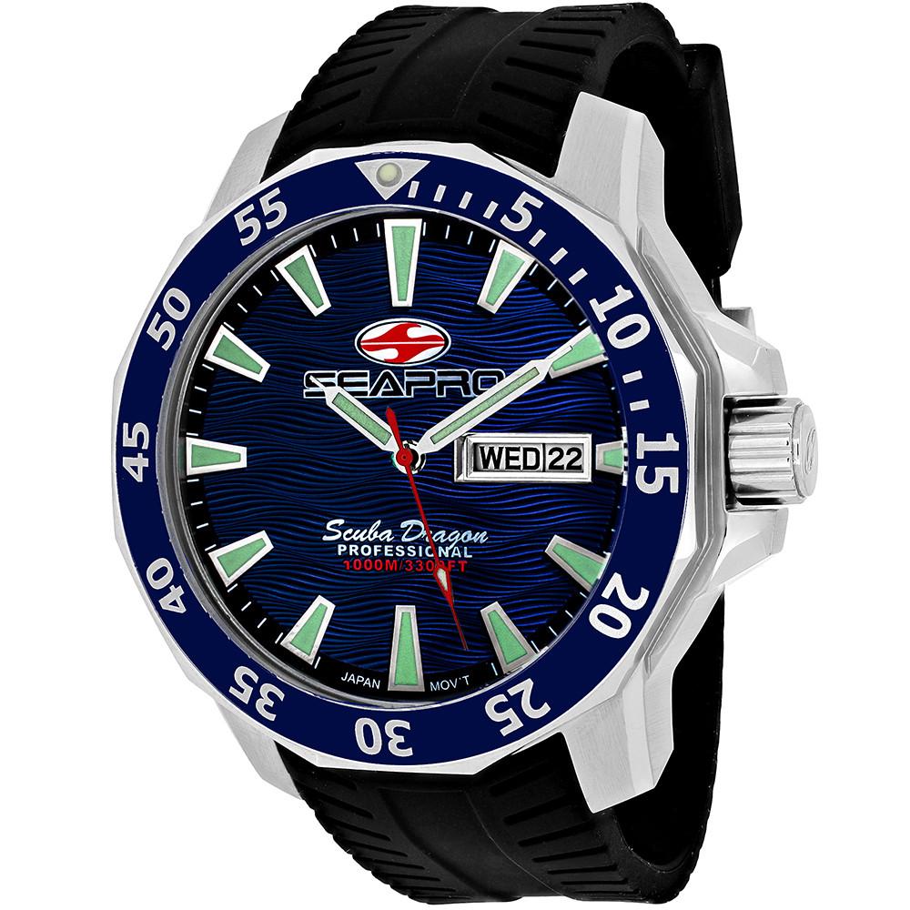 Seapro - Men's 1000 Meters Scuba Dragon Diver Limited Edition - Water resistant to 100 ATM / 3,300 FEET! -