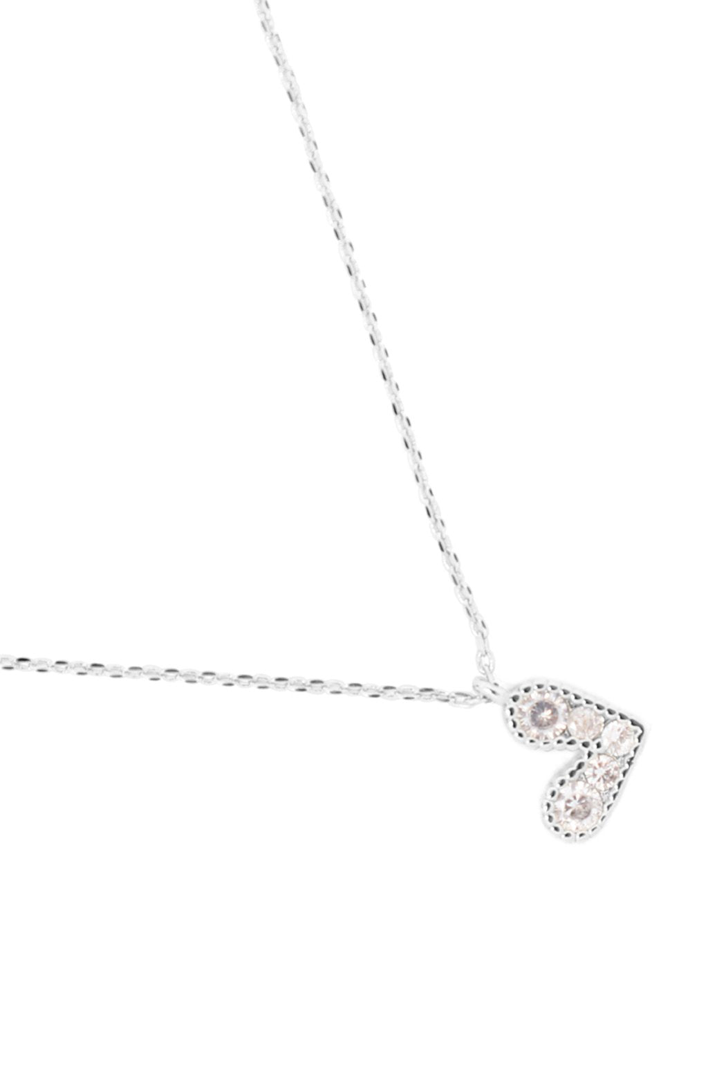 Brass Zirconia Heart Pendant Necklace with 3' extender - 3 COLORS -