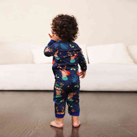 Thumbnail for BABY Reindeer Print Round Neck Jumpsuit - T -