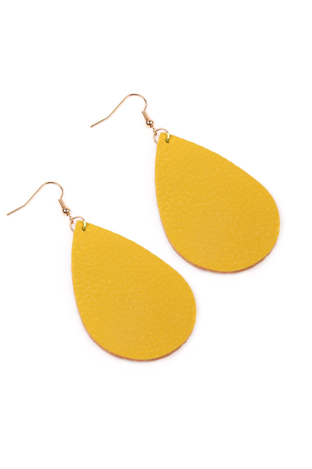 Teardrop Leather Earrings - 18 COLORS -