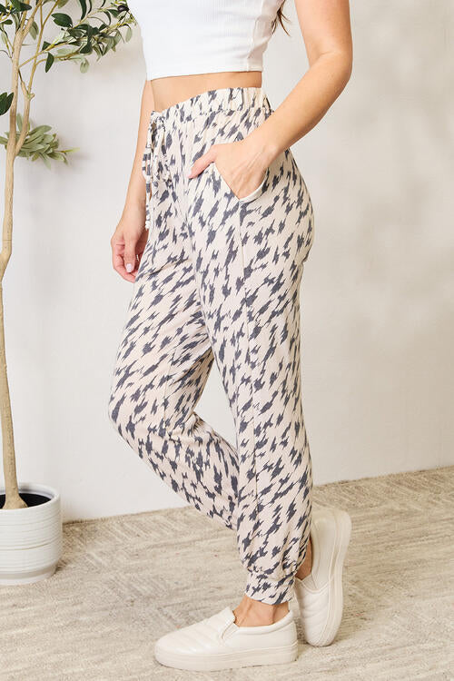 Heimish Full Size Printed Drawstring Pants - T - 1 COLOR -